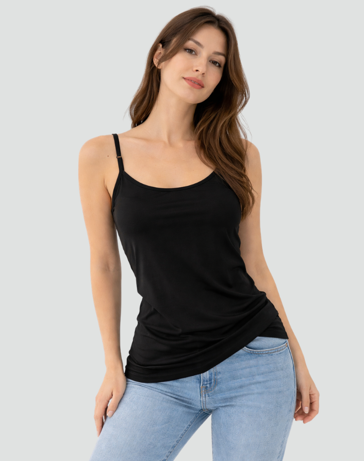 Comfortable women's camisole with built-in bra