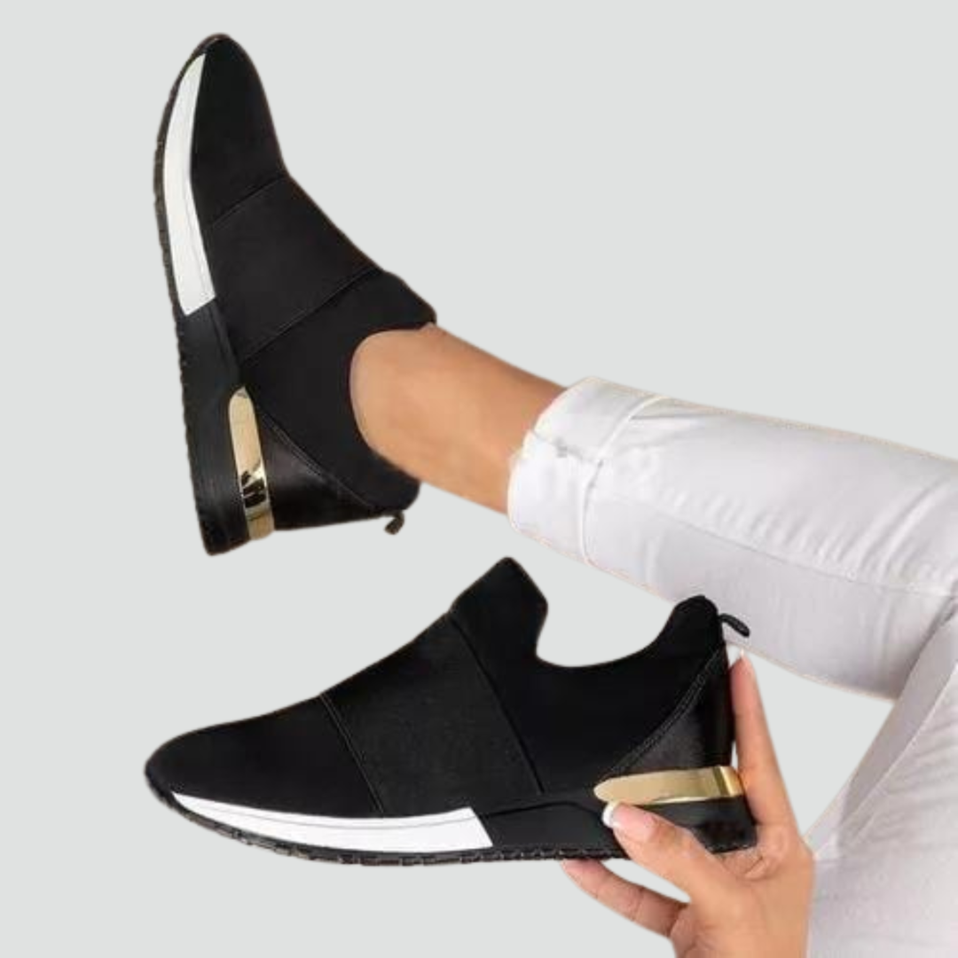 Damskie komfortowe sneakersy slip on do długiego chodzenia