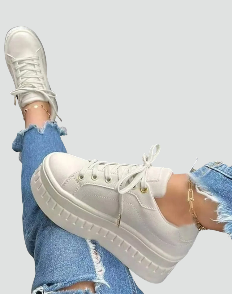 Women's platform sneakers in casual style