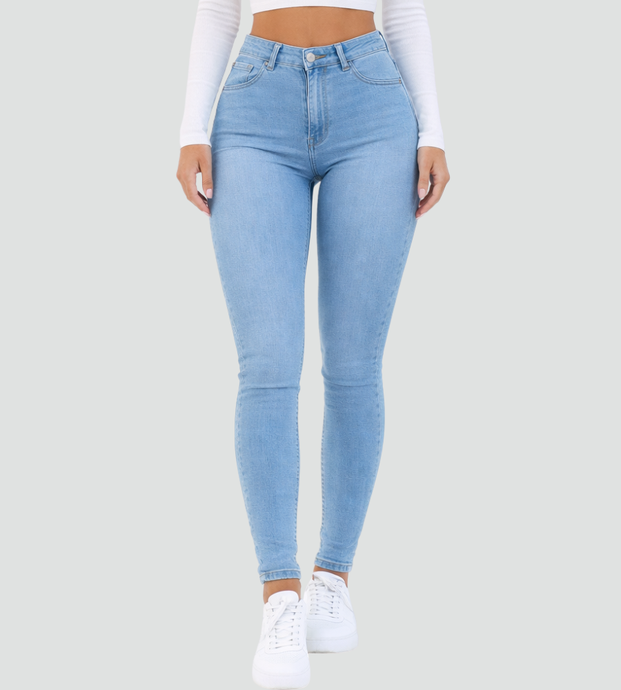 Modelujące damskie legginsy skinny z wysokim stanem