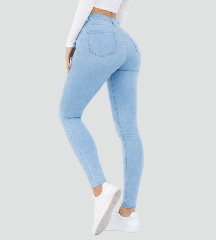 Modelujące damskie legginsy skinny z wysokim stanem