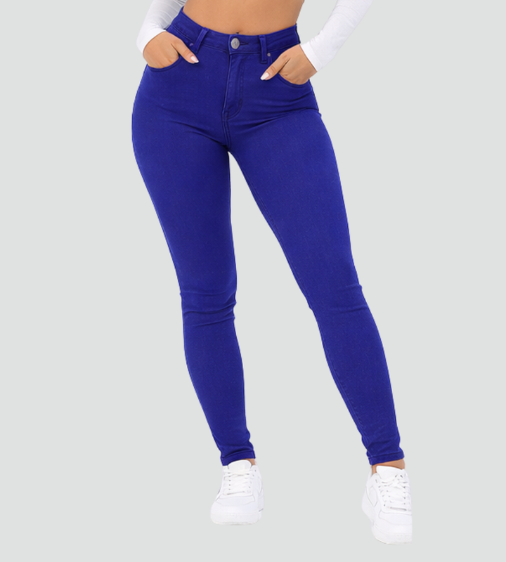 Modelujące damskie legginsy skinny z wysokim stanem