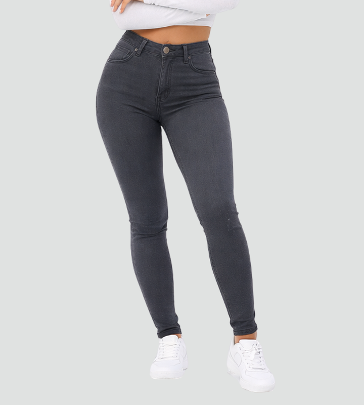 Modelujące damskie legginsy skinny z wysokim stanem