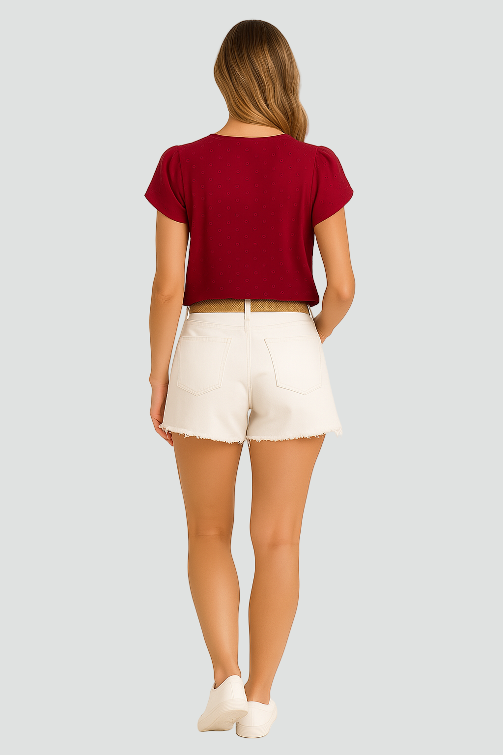 Delikatna Zwiewna Romantyczna Damska Bluzka z subtelnym wzorem