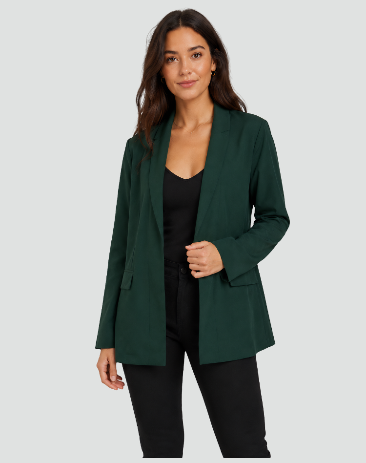 Veste longue cintrée pour femme élégante pour le bureau