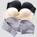 Women's strapless push-up adhesive bra for dresses