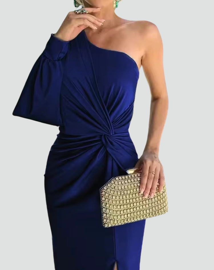Elegante maxi avondjurk voor dames met één schouder