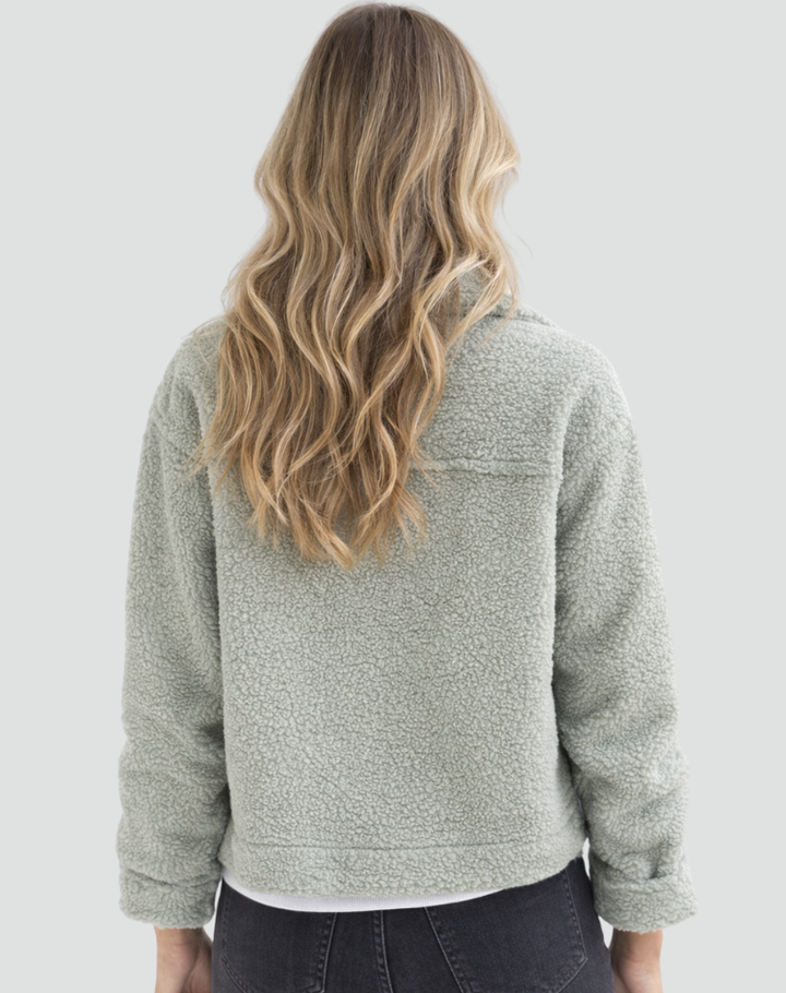 Ciepła koszulowa kurtka damska z miękkiego fleece