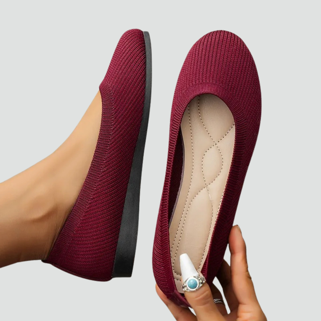 Flexible women's ballet flats with soft insole, orthopedic