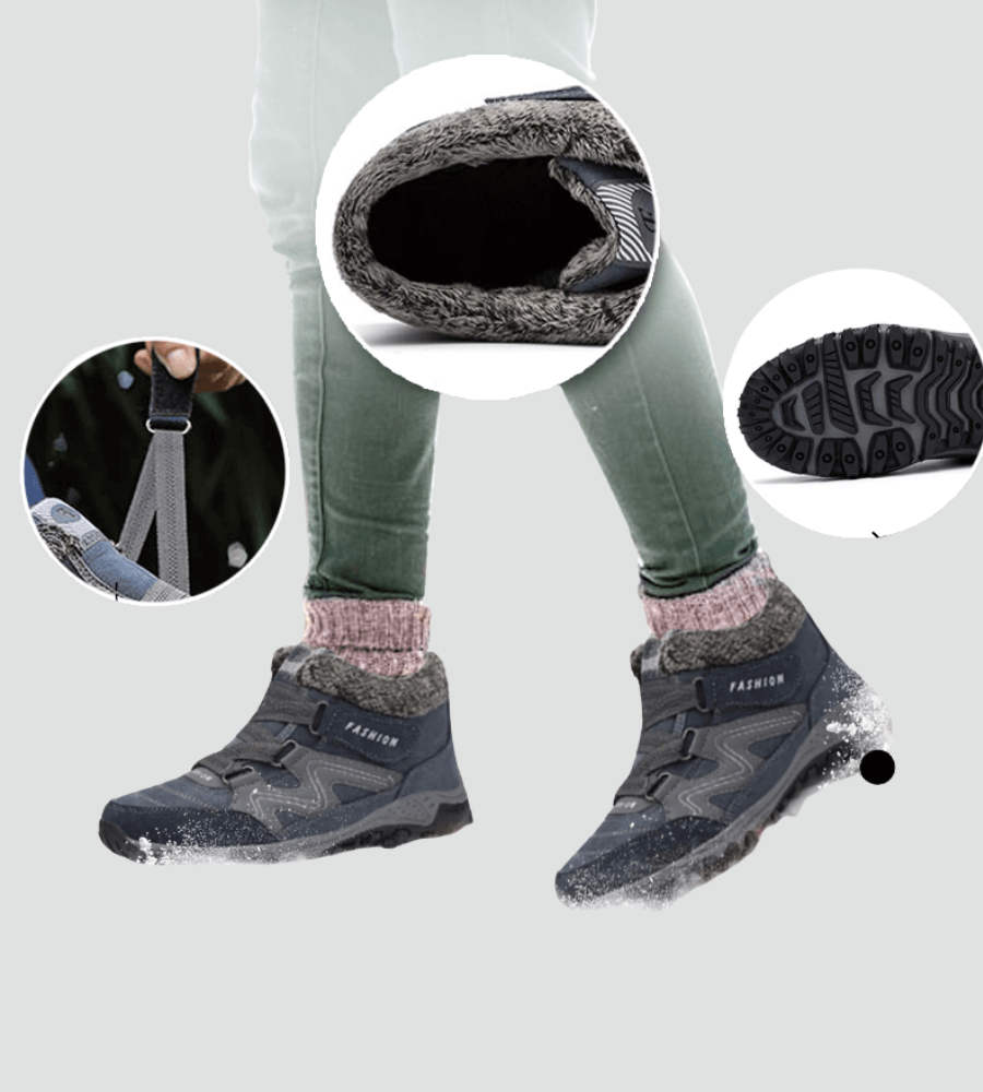 Ciepłe damskie buty zimowe ortopedyczne na śnieg