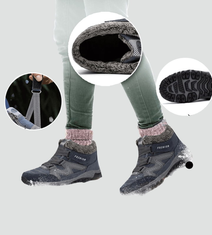 Ciepłe damskie buty zimowe ortopedyczne na śnieg