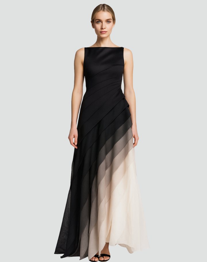 Elegancka długa damska sukienka wieczorowa maxi na galę