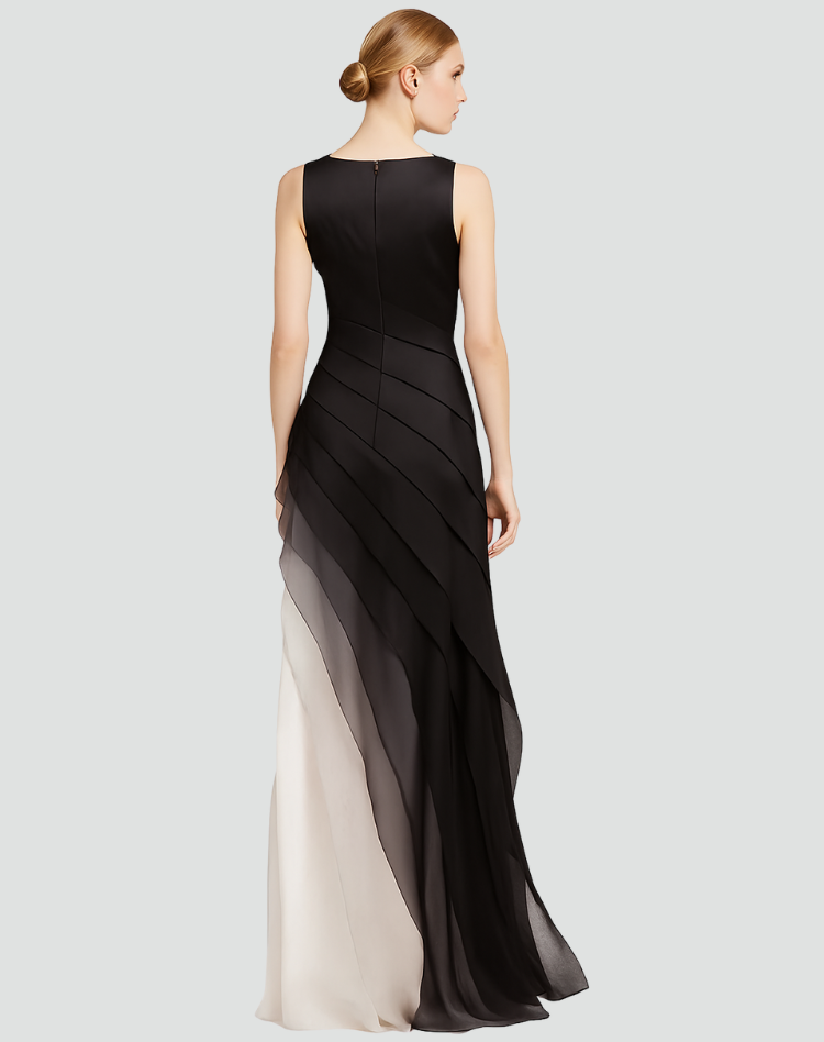 Elegancka długa damska sukienka wieczorowa maxi na galę