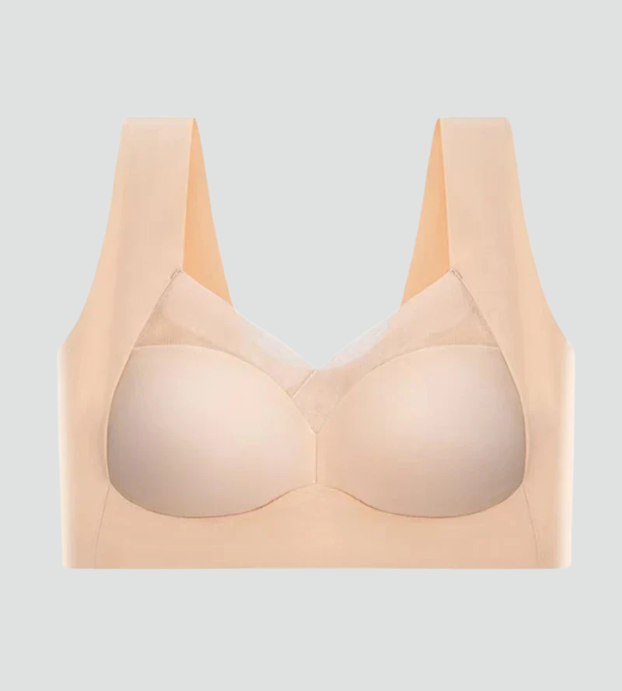 Seamless stretchy push-up top bra