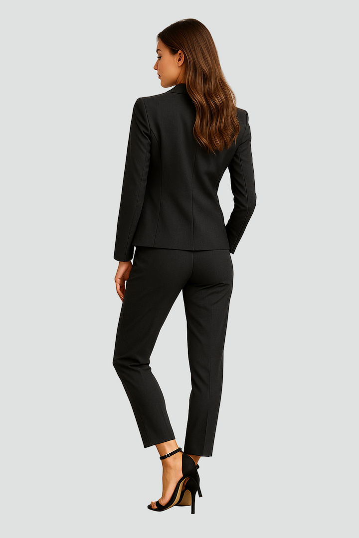 Elegancki damski business suit blazer ze spodniami trousers