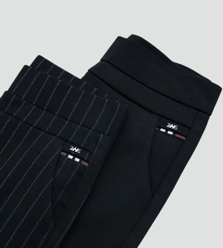 Eleganckie elastyczne spodnie damskie z wysokim stanem