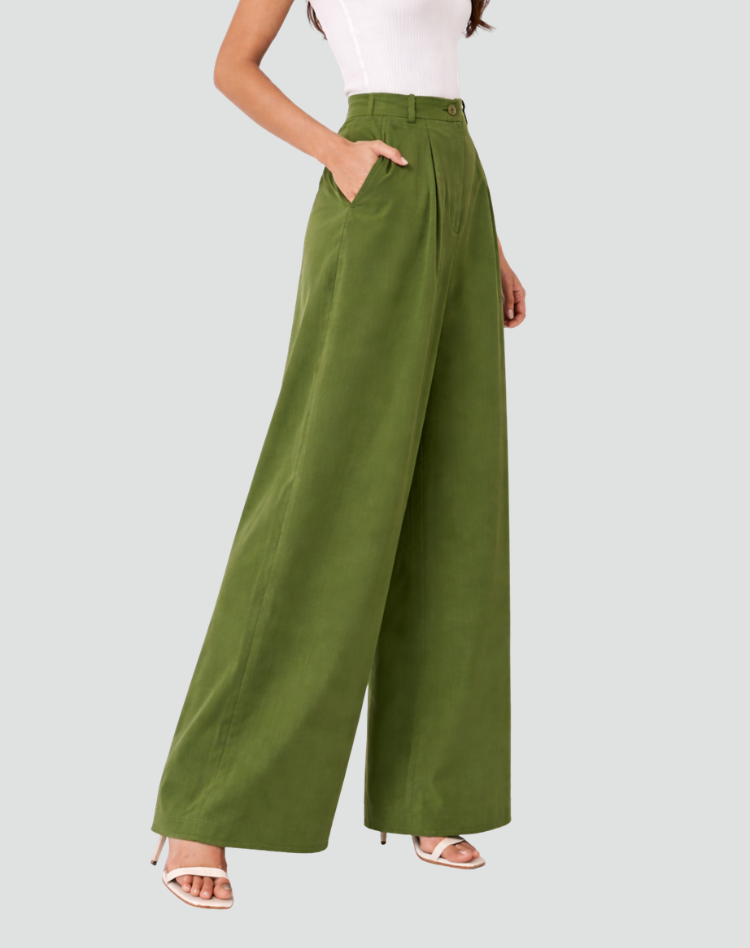 Elegant palazzo pants with a high waist and wide legs
