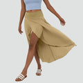 Women's maxi wrap skirt with slit, perfect for summer