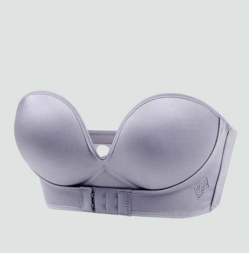 Women's strapless push-up adhesive bra for dresses