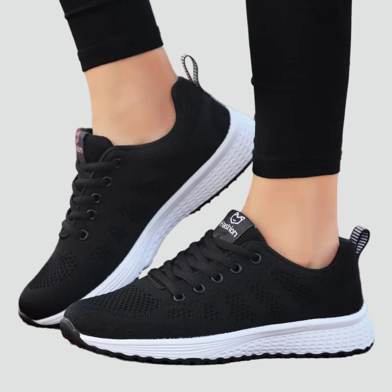 Ortopedyczne lekkie sneakersy damskie z przewiewnej siateczki