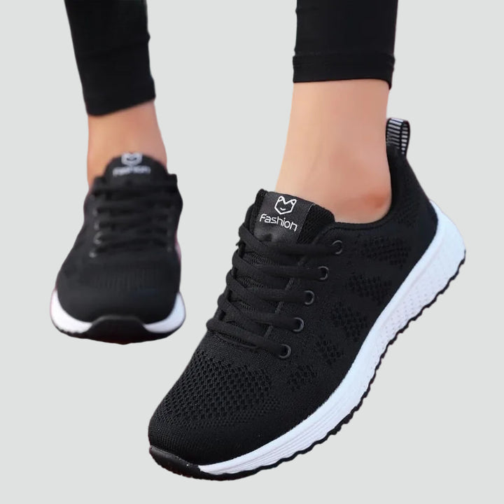 Ortopedyczne lekkie sneakersy damskie z przewiewnej siateczki