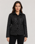 Veste matelassée femme de mi-saison élégante avec col à boutons