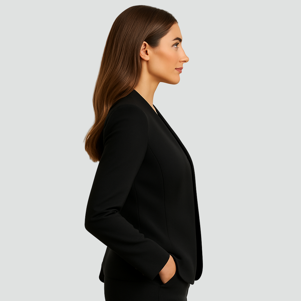 Klasyczna lekka marynarka damska taliowana