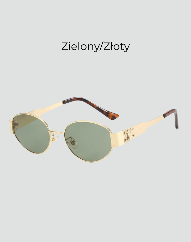 Klasyczne małe okulary przeciwsłoneczne damskie vintage