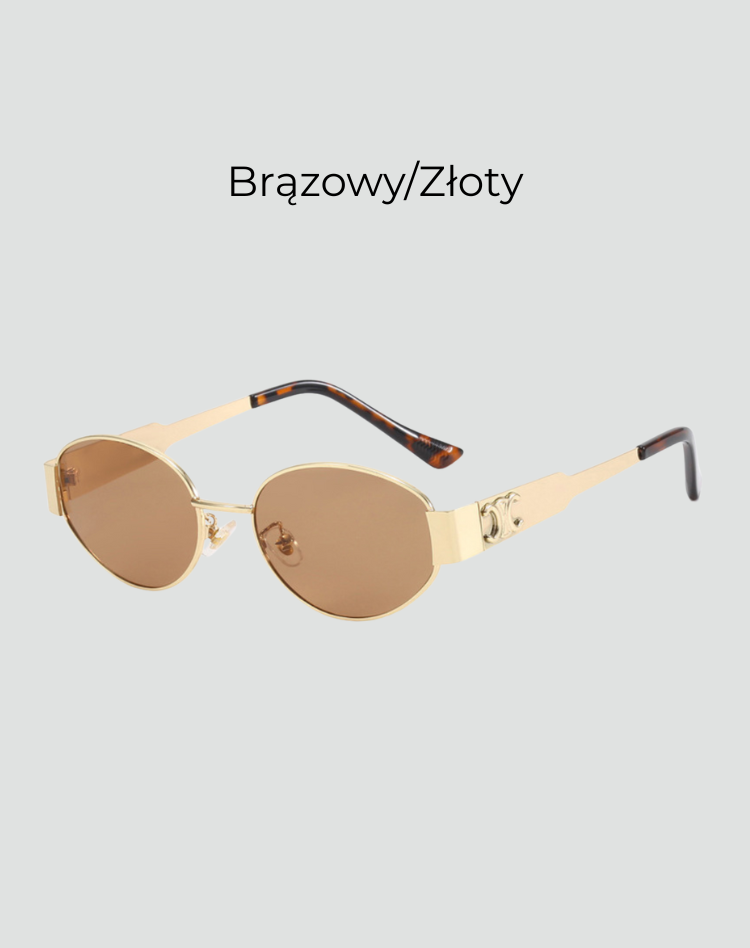 Brązowy/Złoty