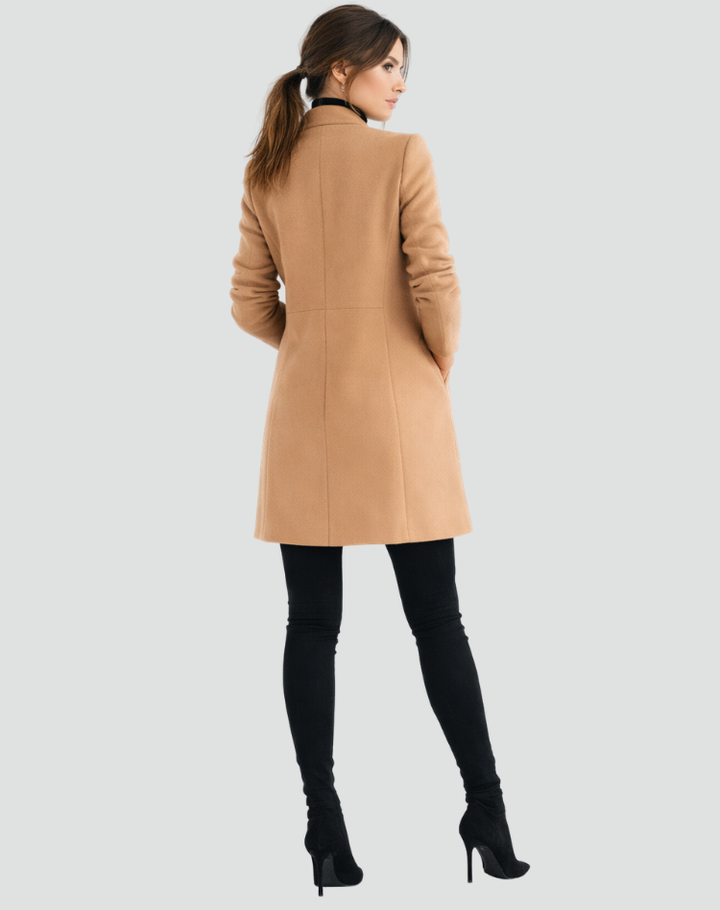 Classic Elegant Women's Wool Coat for Work