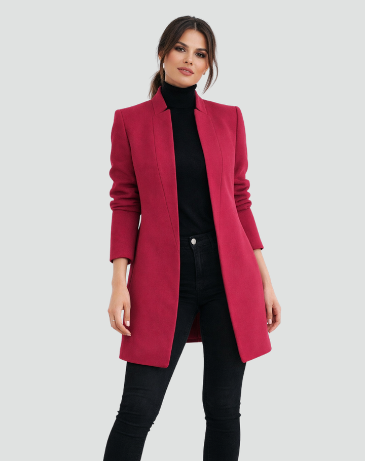 Classic Elegant Women's Wool Coat for Work