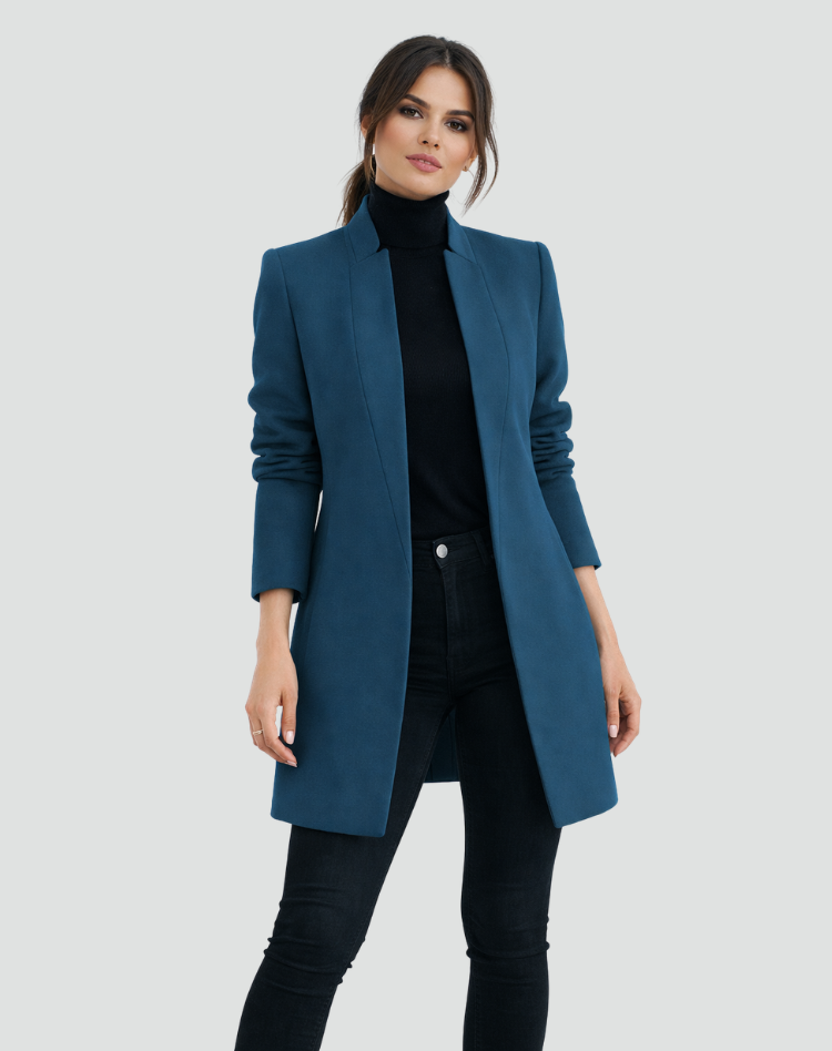 Classic Elegant Women's Wool Coat for Work
