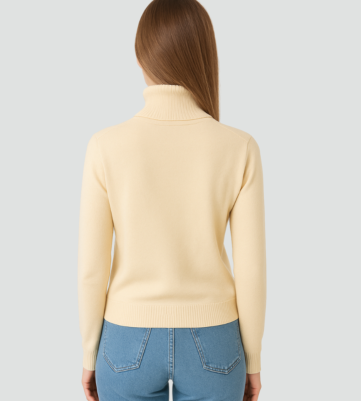 Klasyczny golf damski dopasowany sweter basic