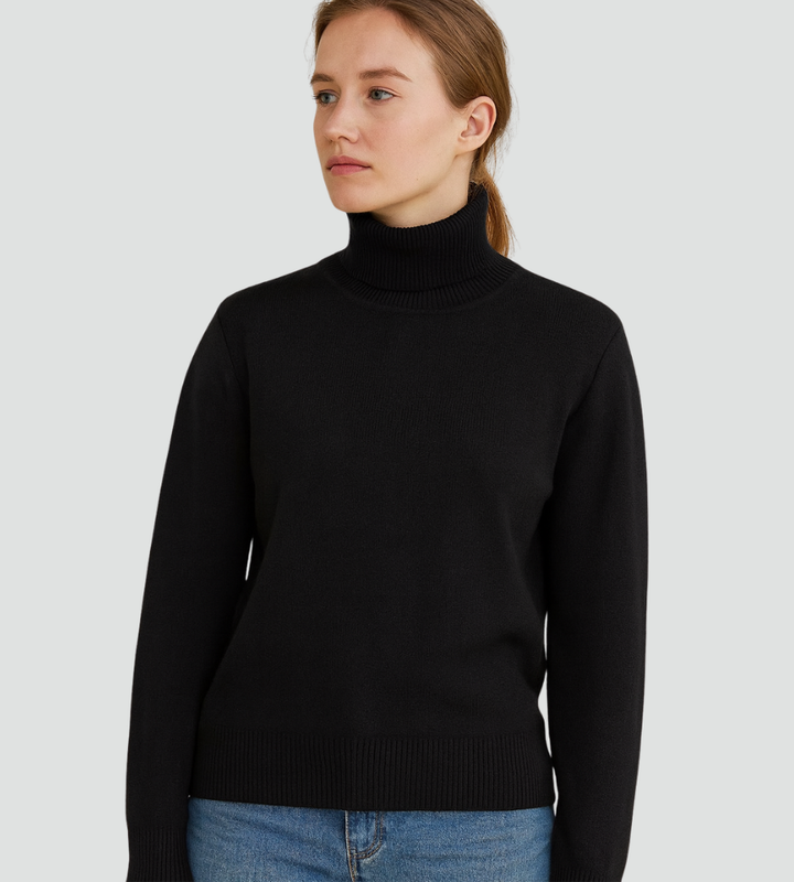 Klasyczny golf damski dopasowany sweter basic