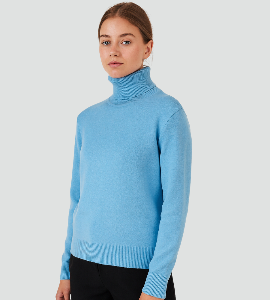 Klasyczny golf damski dopasowany sweter basic