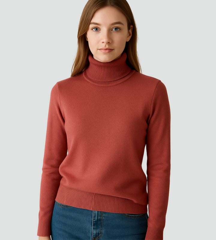 Klasyczny golf damski dopasowany sweter basic