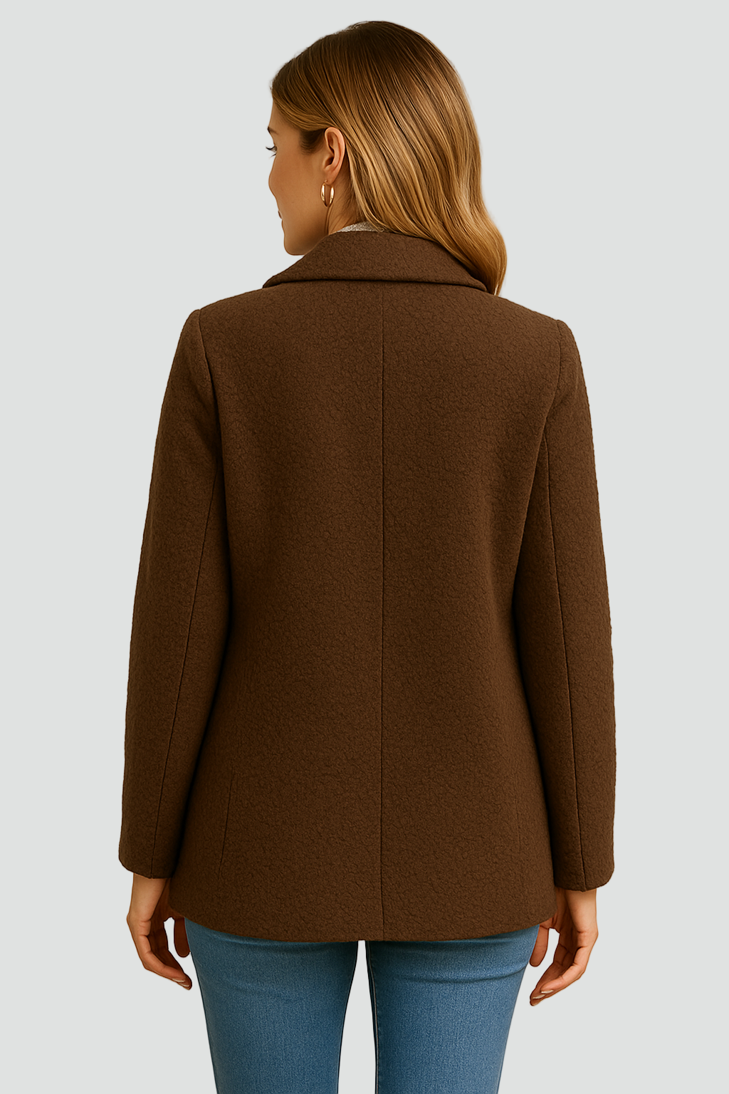 Kurtka zimowa damska fleece z kołnierzem