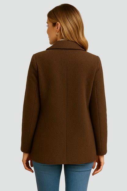 Kurtka zimowa damska fleece z kołnierzem