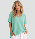 Lightweight women's short-sleeve loose-fit shirt