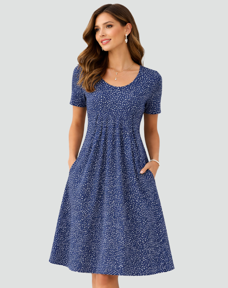 Blue polka dot / 3XL