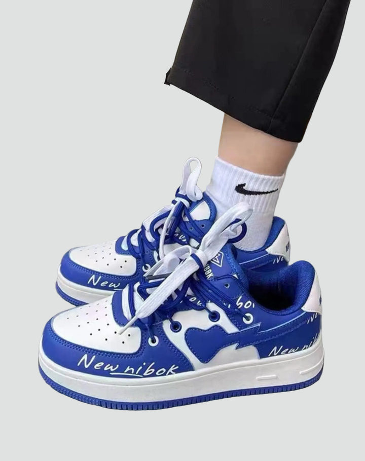 Women's platform sneakers in a sporty style