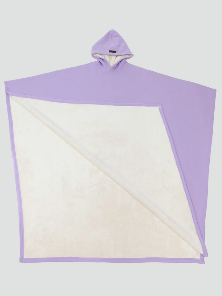 Ciepły koc ponczo z kapturem unisex z miękkim polarem