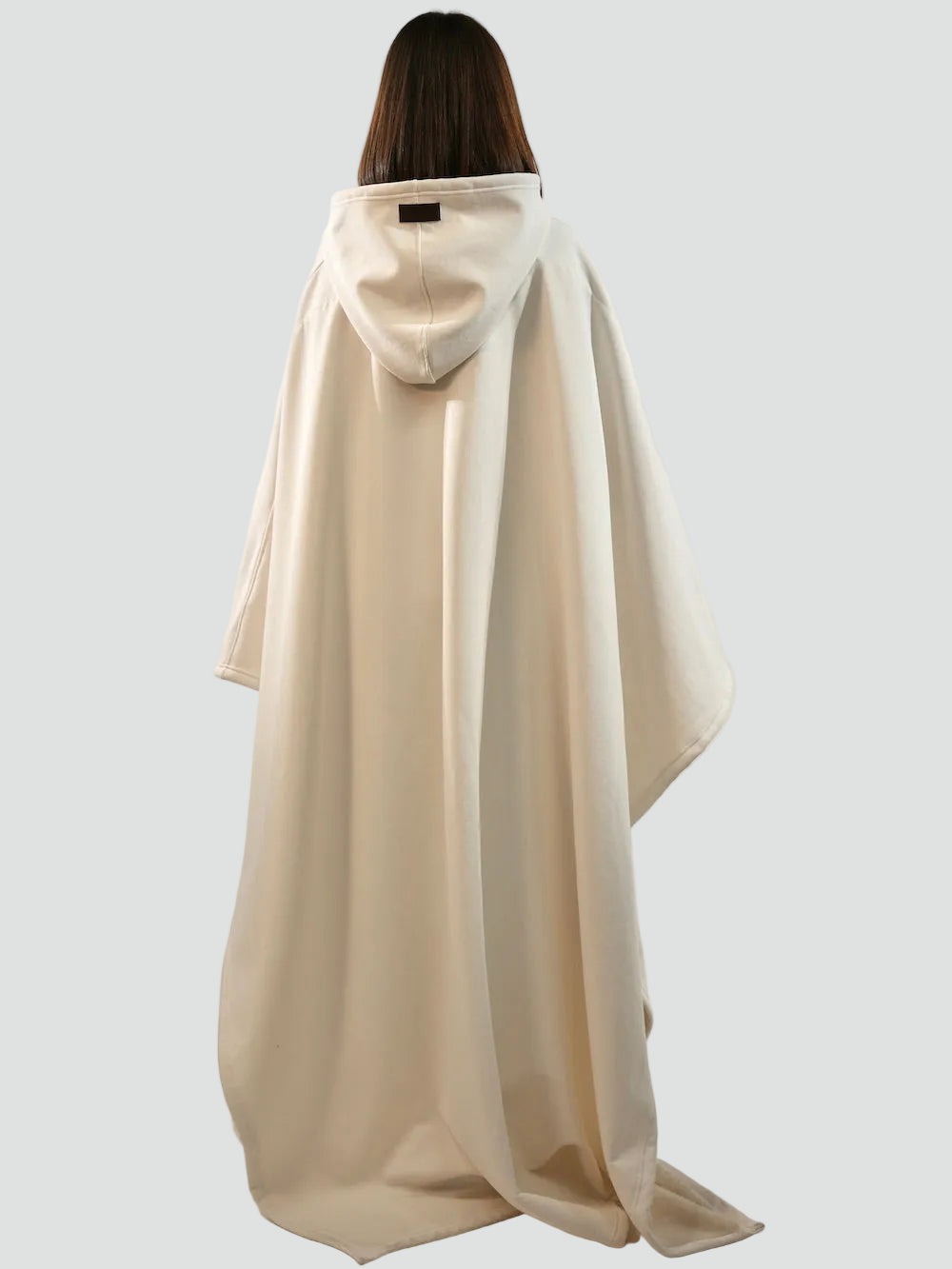 Ciepły koc ponczo z kapturem unisex z miękkim polarem