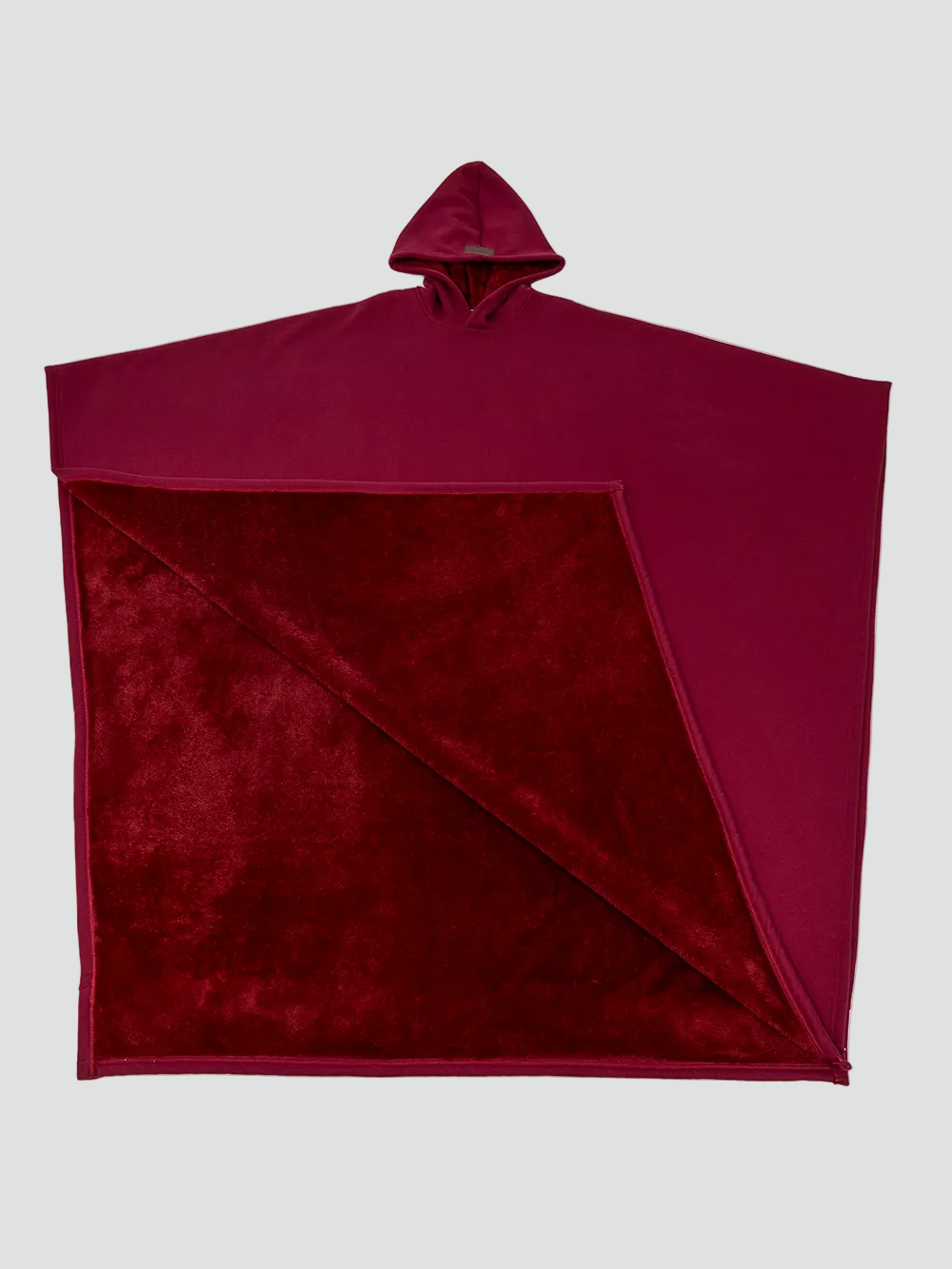 Ciepły koc ponczo z kapturem unisex z miękkim polarem