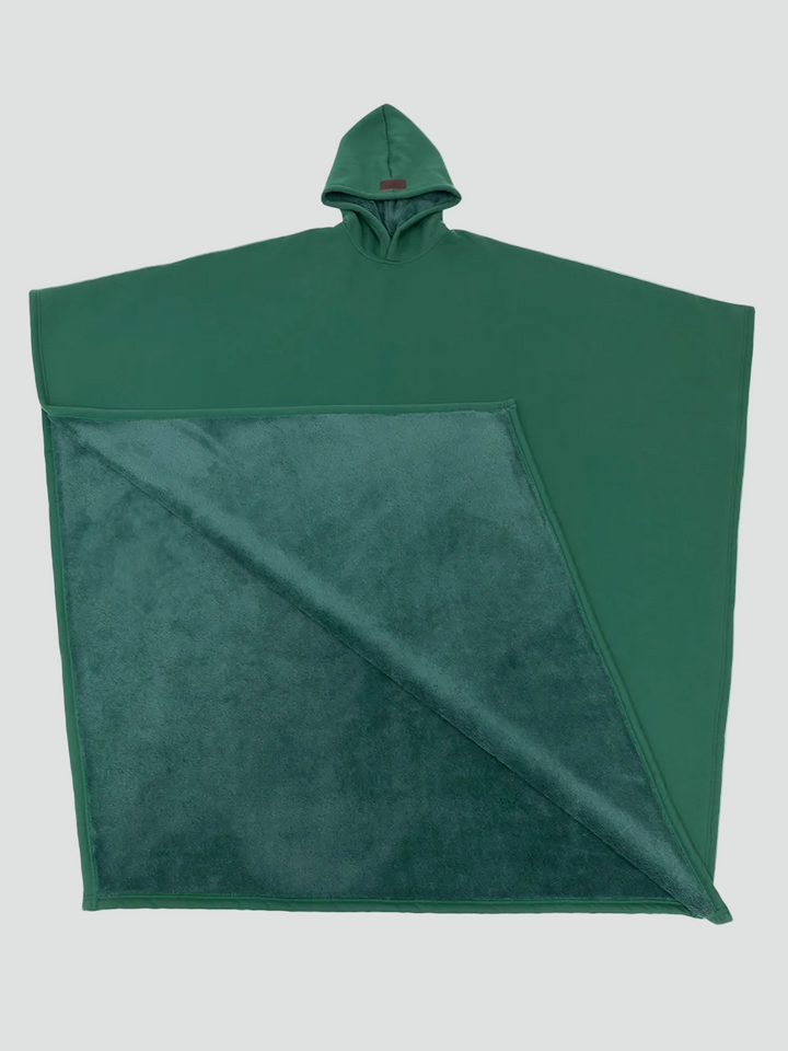 Ciepły koc ponczo z kapturem unisex z miękkim polarem