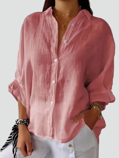 Loose women's linen shirt, perfect for summer and everyday wear