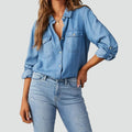 Classic denim shirt with pockets for everyday wear