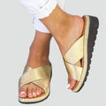 Comfortable platform sandals with crossed straps for summer