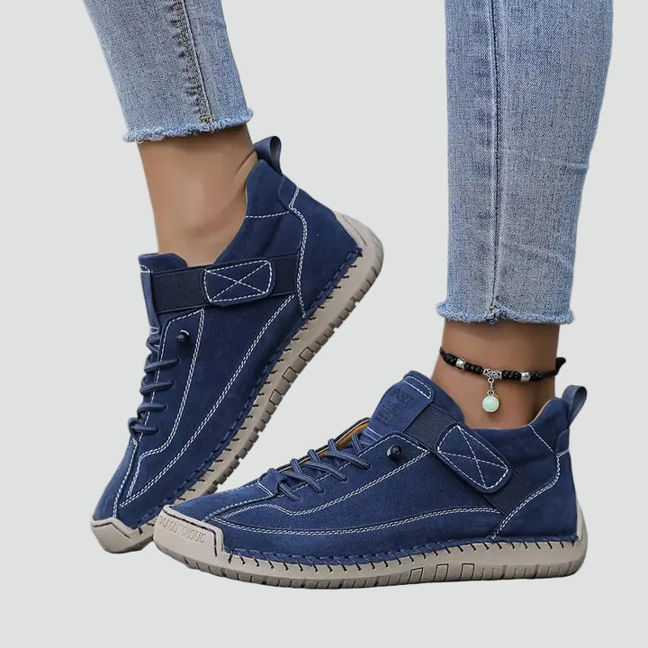 Women's Shoes Sporty Leather Black Sneakers Trainers