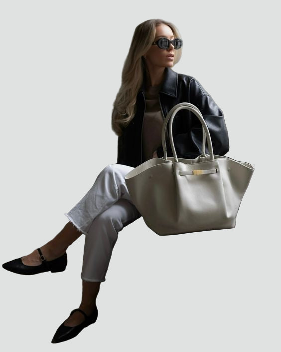 Duża elegancka torebka shopper damska do pracy